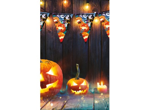 Vlajka Happy Halloween 300 cm tekvica