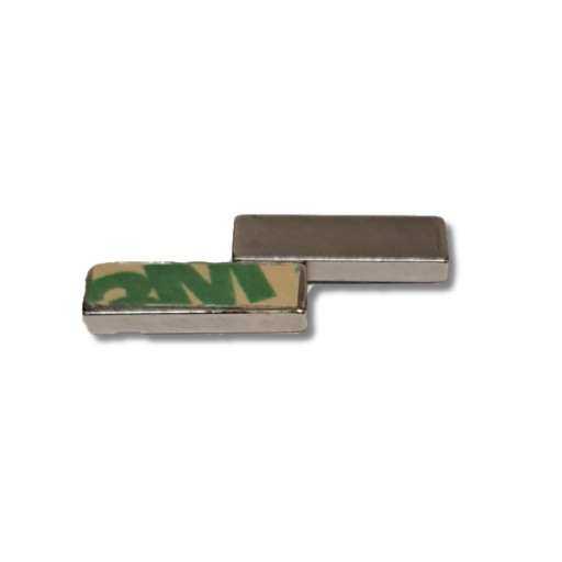 Neodymový magnet 15x5x2 mm s 3M lepiacou páskou 10 ks