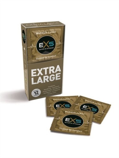 EXS MAGNUM orgazmické kondómy, väčšia veľkosť, klasický sex, 12 ks.