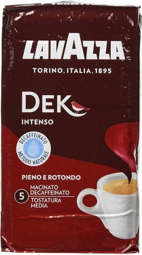 Lavazza Dek Intenso mletá káva bez kofeínu 250g
