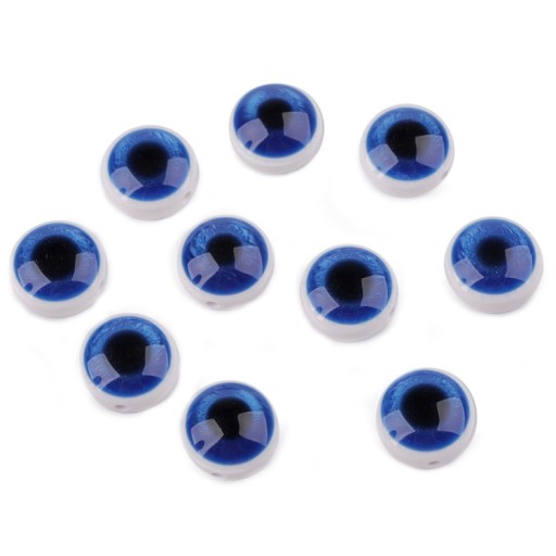VYŠÍVANÉ OČI MODRÉ 15 mm
