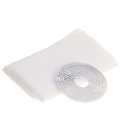 SIEŤKA PROTI KOMÁROM NA OKENNÝ HMYZ 150x150 + BIELY VELKÝ SUCHÝ zips PROTI KOMÁROM FIES