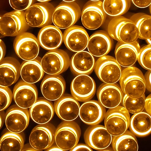 SOLÁRNE GARLANDOVÉ LAMPY 100 LED ZÁHRADNÉ solárne 12m TEPLÉ BIELE