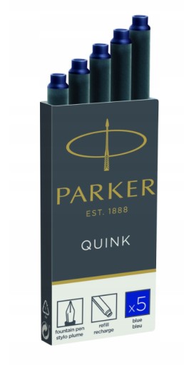 PARKER MODRÉ NÁPLŇKY 5 KS DLHÉ PRE ATRAMENTOVÉ PERÁ 1950384 ORIGINÁL