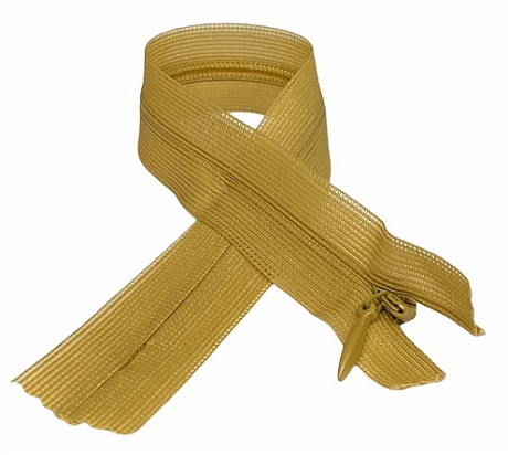 Vnútorný zips, stála slamka, 18 cm
