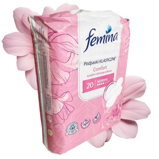 FEMINA CLASSIC SANITÁRNE VLOŽKY COMFORT CLASSIC NORMAL 20 KS COMFORT COVER
