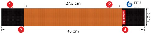 Samostatný suchý zips - Držiak na suchý zips do kufra - 40 cm