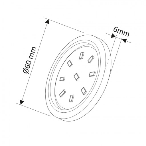 LED nábytkové svietidlo ORBIT XL 3W, studený hliník