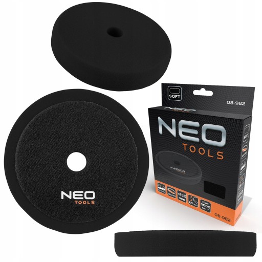 NEO TOOLS LEŠTIACA PODLOŽKA 150 X 150 MM X 25 MM MÄKKÁ HUBKA ČIERNA 08-982
