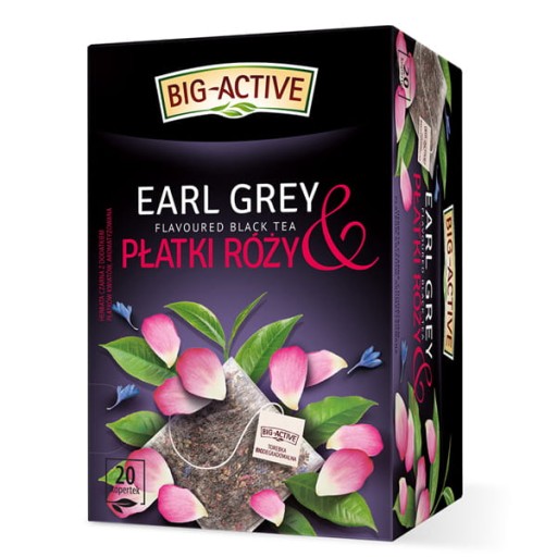 Big-Active Earl Grey s lupeňmi ruží EX20