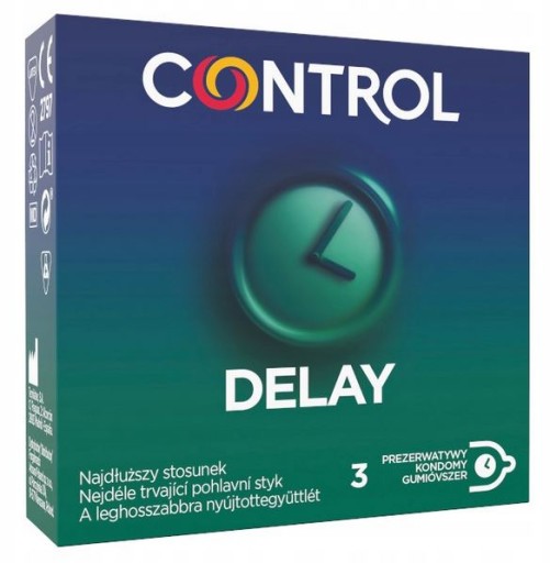 Unimil Max Love Time Control vlhčené latexové kondómy 3 ks