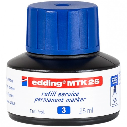 Atrament na dopĺňanie permanentných popisovačov Edding MTK 25 modrý 25 ml