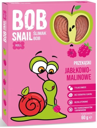 SNAIL Bob Slimák ROLL WRAP jablko-malina 60 g