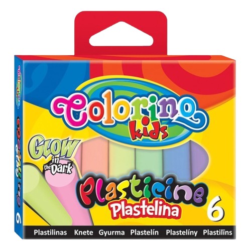 Plastelína 6 farieb svieti v tme žiara COLORINO 42680PTR
