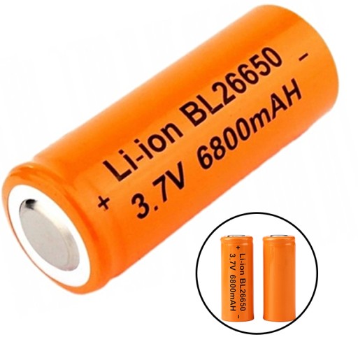 Nabíjateľná lítium-iónová batéria 26650 6800 mAh 3,7 V