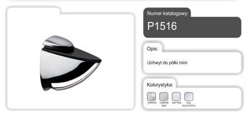 MINI CHROMOVÁ RÚČKA POLICE P1516/C AMIX