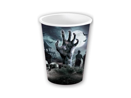 Zombie halloweenske poháre 240 ml 6 ks.