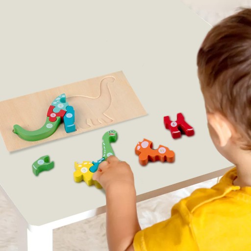 DREVENÉ HÁDANKA DINOSAUR PRE DETI