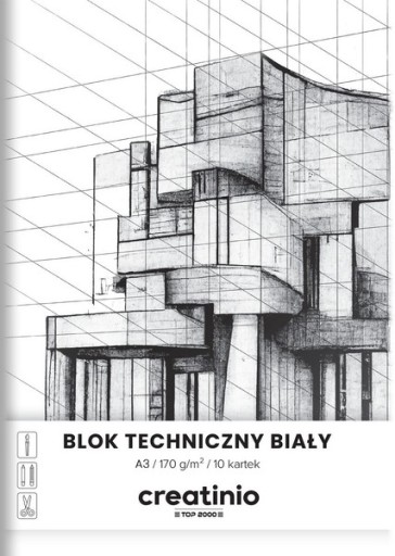 CREATINIO TECHNICAL BLOCK A3 BIELY 10 listov 170G