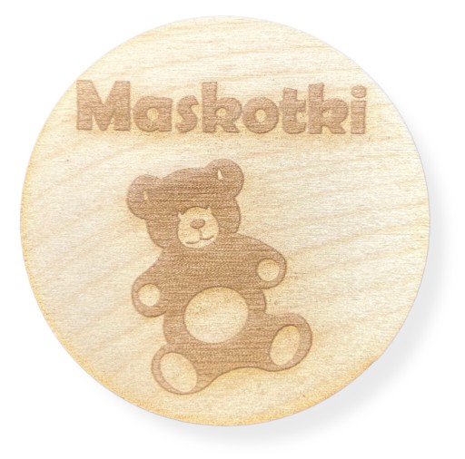DREVENÝ ODZNAK MASKOT TANIEK PRE TANIERE ZÁSUVKOVÝCH SKRINÍKOV