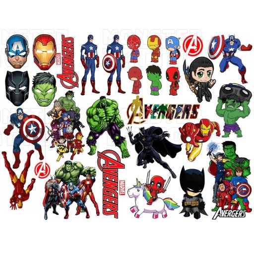 UMÝVAJÚCE DOČASNÉ TETOVANIE PRE DETI DETSKÉ AVENGERS ORIGINÁLNE DIZAJNY
