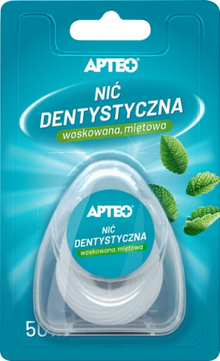 APTEO Voskovaná dentálna niť mätová 50 m