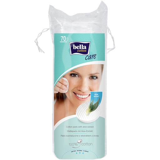 BELLA BAVLNENÉ KOZMETICKÉ VLOŽKY s aloe 70 ks.