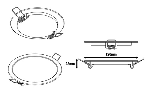 LED PANELOVÉ STROPNÉ SVIETIDLO 6W / 3 FARBY