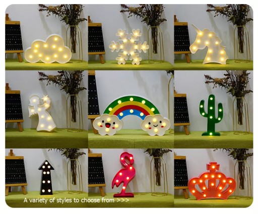 Modrá LED lampa Unicorn VIANOČNÝ darček