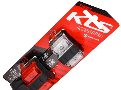 KELLYS TWINS II MINI BIKE SVETLÁ SET LED SILIKÓNOVÁ POZÍCIA ČIERNA
