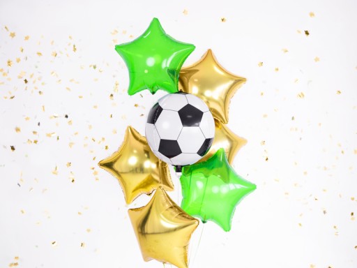 Fóliový balónik FUTBAL Narodeninová oslava čiernobiela futbalová lopta 40cm