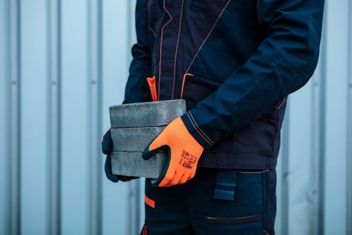Zateplené zimné stavebné pracovné rukavice, veľkosť 10, potiahnuté latexom