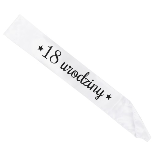 ŠERPA 18 NARODENINY 18 ROKOV 18, BIELA 85cm