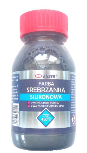 STRIEBORNÁ TEPLOTNE ODOLNÁ FARBA 450°C STRIEBORNÁ 200 ml