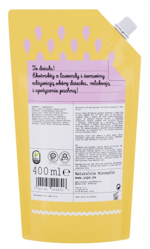 YOPE Gél pre deti CRANBERRY LAVENDER náhradná náplň 400ml