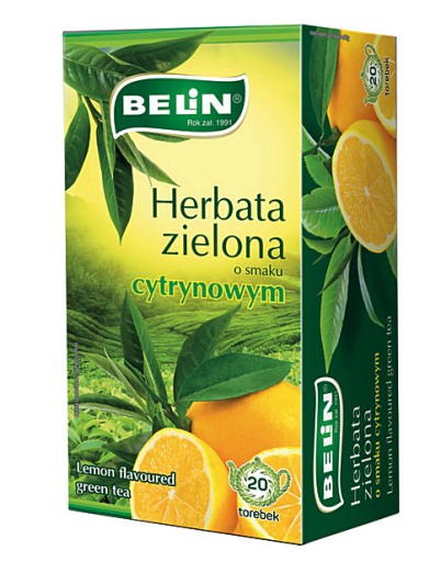 Čaj ZELENÝ CITRÓN 20 vrecúšok BELIN