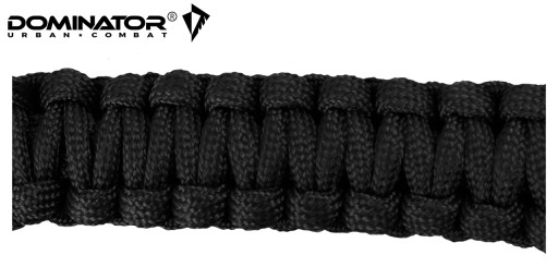 PRSTEŇ NA KĽÚČENKU DOMINATOR PARACORD CRABINER, ČIERNA