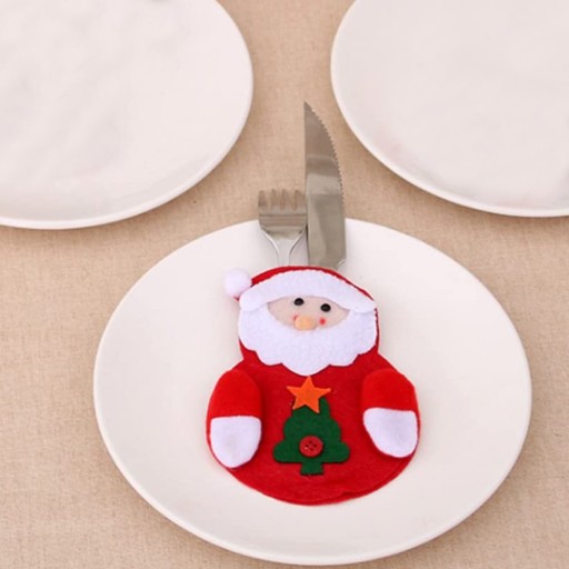 6x PÚZDRO SANTA CLAUS NA VIANOČNÝ PRÍBOR