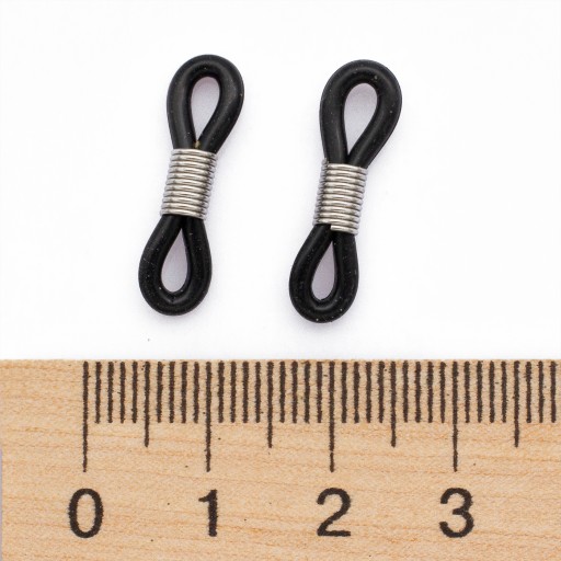 Držiaky na okuliare, nehrdzavejúca oceľ, platina, 20x5mm, 20ks