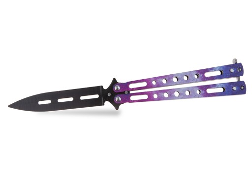 Tréningový nôž TUPÝ BOTTERFLY CS:GO PURPLE N464A