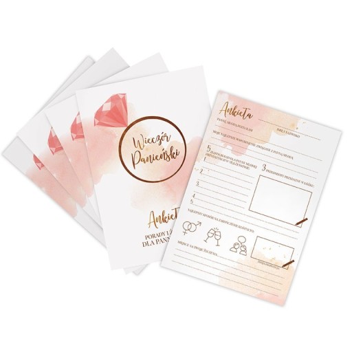 ANKETA pre hen party Tipy a priania Rosegold 5s