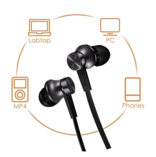 SLÚCHADLÁ DO UŠÍ S MIKROFÓNOM 3,5 mm, čierne