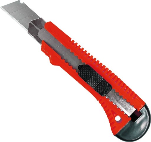 Nôž na TAPETY 18mm univerzálny nôž, zlomená čepeľ SK5, ABS rukoväť s gumou