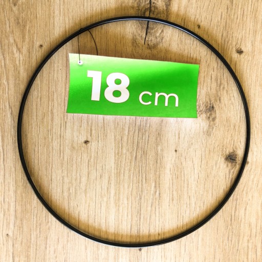 ČIERNA drôtená obruč na lapač snov, 18 cm