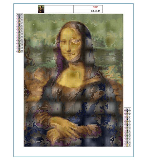DIAMANTOVÁ MAĽBA DIAMANTOVÁ VÝŠIVKA MOZAIKA MONA LISA