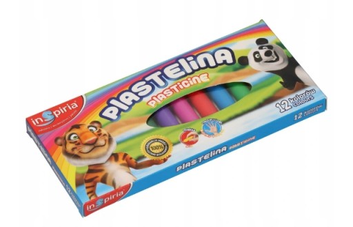FAREBNÁ Plastelína 12 farieb pre domácu školu 3+