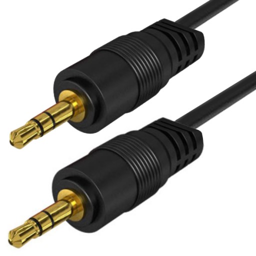 AUDIO AUX KÁBEL MINI KONEKTOR 3,5mm SAMOČINNÉ ZÁSTRČKY 1m