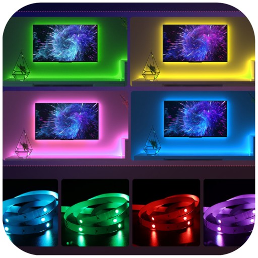 SMD 2835 LED PÁS VODEODOLNÉ FAREBNÉ RGB 5M LED + DIAĽKOVÉ NAPÁJANIE