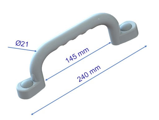 SLNKO - IHRISKO RÚČKY 240 mm - 2 ks SO ŠEDÝMI SKRUTKAMI GY