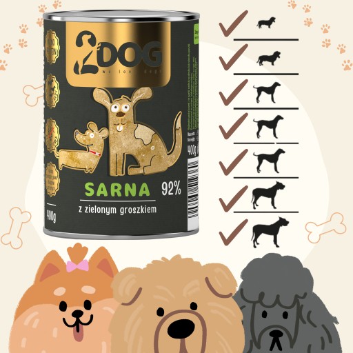 SARNA vlhké krmivo pre psov s hráškom 400g MONOPROTEIN HYPOALERGENIC